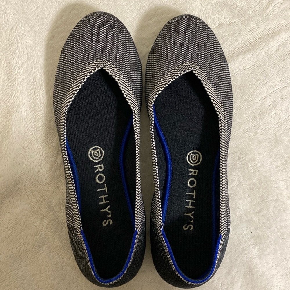 Rothy’s The Flat women’s 8.5 gray birdseye